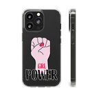 Étui téléphone transparent Girl Power Fist
