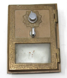 Vintage Postkastentür, Messing, komplett, Federal Equipment Co. 1958 - Bild 1 von 7