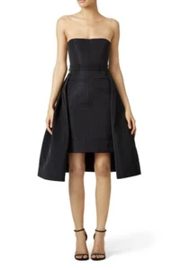 Vera Wang Collection Black Bustier High Low Mini Dress Size 2 NWT $1395 - Picture 1 of 13