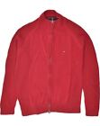 TOMMY HILFIGER Mens Full Zip Cardigan Sweater Large Red Cotton NP07