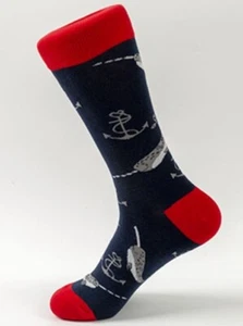 Red Top Anchors Away Socken Neuheit Unisex 6-12 Crazy Fun SF42 - Bild 1 von 1