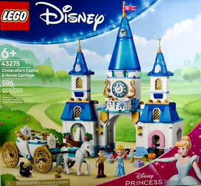 LEGO Disney Castillo de Cenicienta y carro de caballos (43275) juguete de construcción 596 piezas Foto 1 de 4