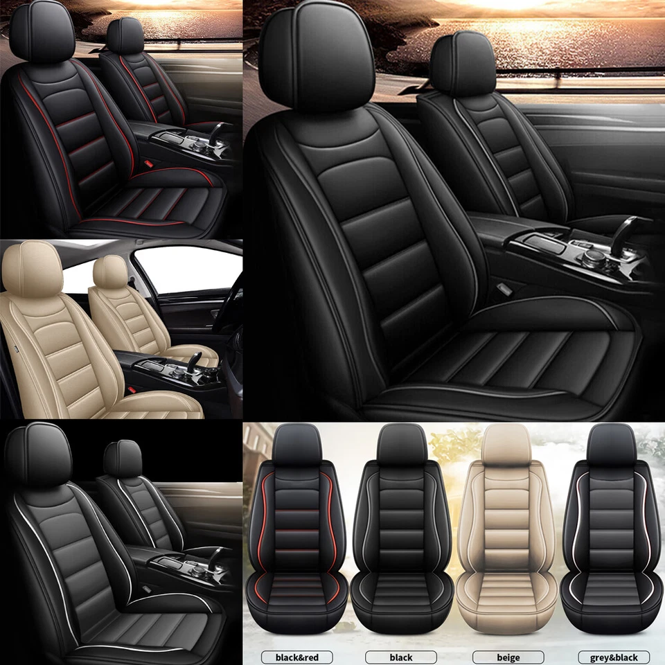 Car 5 Seat Front & Rear Covers Cushion Faux Leather For Subaru Impreza 2007-2021 - Image 1 of 1