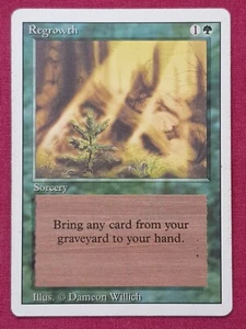 Magic The Gathering REVISED EDITION REGROWTH green card MTG - Picture 1 of 2