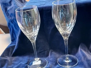 Pair of Rogaska Memoir Platinum 8 1/2" Goblets Original Store Sticker - Picture 1 of 5