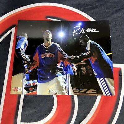 Foto firmada por Richard Rip Hamilton 8x10 Detroit Pistons autografiada Steiner CX Foto 1 de 3