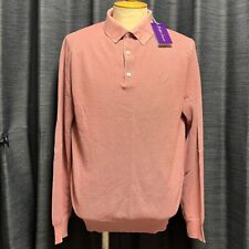 Ralph Lauren Sweater Men's Size L Silk Pink Knit Purple Label MNPLSWE16820323