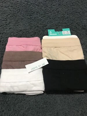 Just My Size 5 Pack Pack Comfortblend Ultra Soft Bikinis Size 10 Multicolors.new - Image 1 of 4