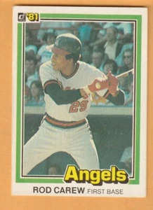 Rod Carew California Angels 1981 Donruss #49 Salón de la fama - Imagen 1 de 2