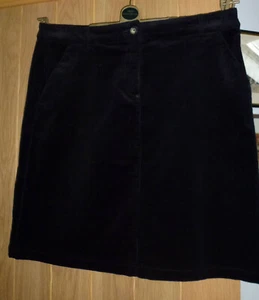 Womens short black corduroy skirt – size 14 - Picture 1 of 3