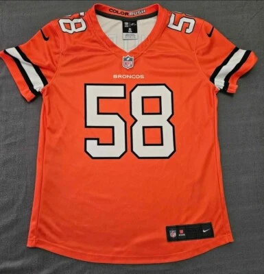 Camiseta deportiva para mujer Denver Broncos NFL Von Miller #58 color naranja S usada Foto 1 de 4