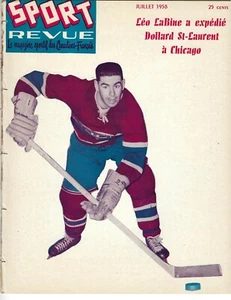1958 Sport Revue Hockey Magazine Dollard St-Laurent, Montreal Canadiens FAIR - Picture 1 of 1