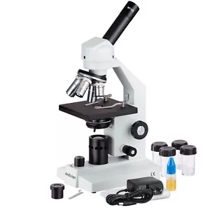 AmScope M500C-LED 40x-2500x Portable LED Compound Biological Microscope - Picture 1 of 4