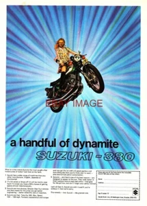 1972 Advert for SUZUKI '380' Motorcycle Vintage Original Print Ad 730P - Picture 1 of 1
