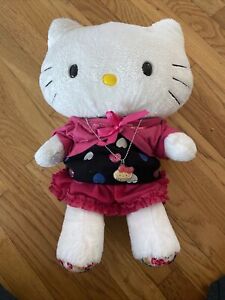 Hello Kitty Colors 35th Anniversary Build A Bear Plush W/ Shirt & Necklace RARE