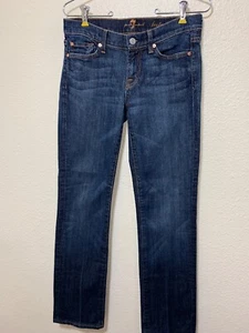 7 For All Mankind Damen Jeans Größe 26 Bootcut Dark Wash Denim schön - Bild 1 von 7