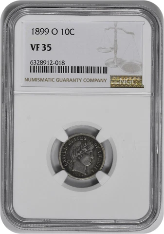 1899-O Barber Silver Dime VF35 NGC Cover