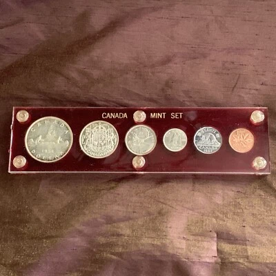 1954 Canada Mint Coin Set w/Acrylic Case  - Image 1 of 4