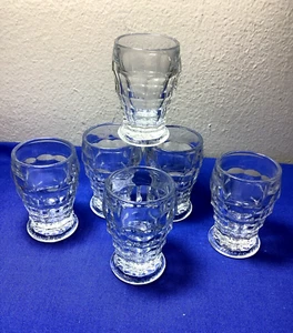 Lot Set 6 EAPG Vintage Jacobean Regd No 791469 Barrel Fuß Schnapsgläser 210 - Bild 1 von 7