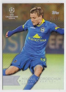 2015-16 Topps UEFA Champions League Showcase Gold #129 Mikhail Gordeichuk 27/50 - Picture 1 of 2