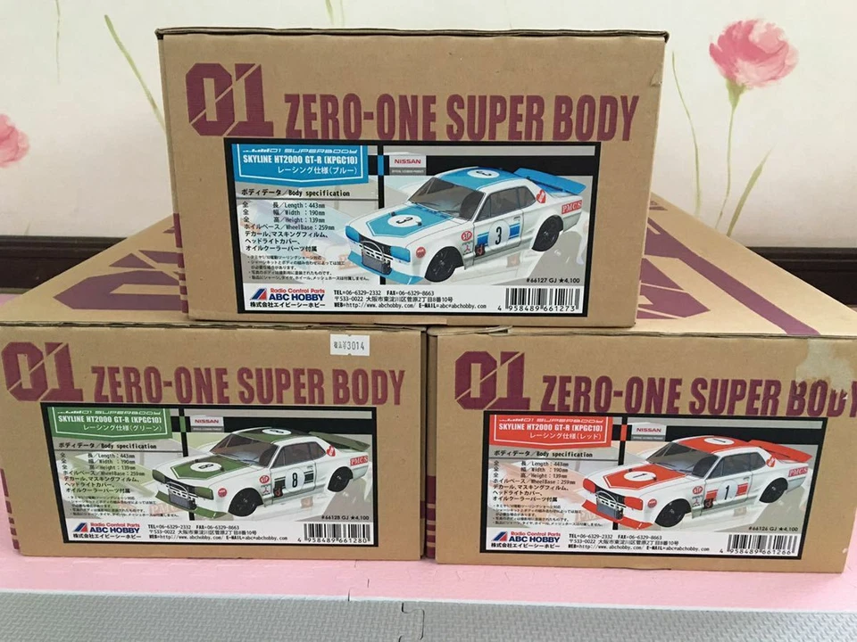 ABC HOBBY 1/10 RC Nissan Skyline HT2000 GT-R Raicng Body Kit 3 pcs from Japan  - Image 1 of 4