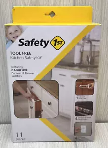 Safety 1st Tool Free Kitchen Safety Kit Cabinet & Drawer Latches Slide Lock - Picture 1 of 9