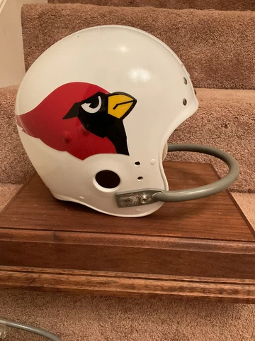 Original Vintage 1960s Wilson Football Helmet Size 7 3/8 St. Louis Cardinals Cover