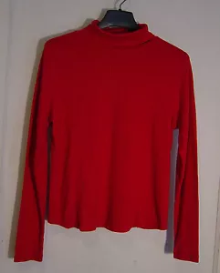 WOMEN'S COLD WATER CREEK TURTLE NECK LONG SLEEVED PULLOVER MAROON SZ MED 10-12 - Picture 1 of 2
