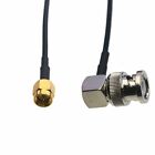 Rf Coaxial Cable Bnc Male Elbow To Sma Plug Rg316 6"~10Ft For Ham Radio Antenna