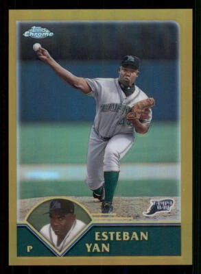 2003 Topps Chrome Gold Refractors #123 Esteban Yan /449 - Image 1 of 2