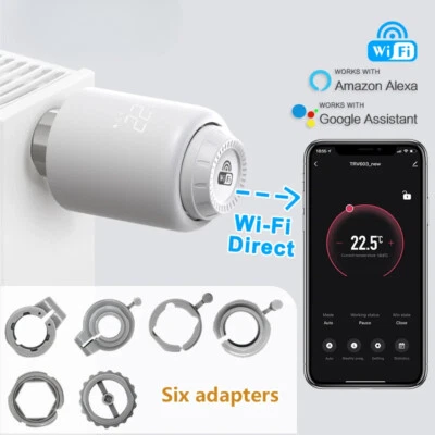 Wifi Thermostatic Radiator Valves Smart Thermostatic Radiator Head Programmable - Image 1 of 4