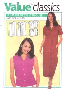 Clásicos de valor para mujer ~ Vestido camisero y blusa de verano - con dos mangas - Tallas 10-18 - Imagen 1 de 6