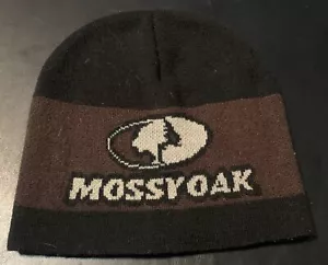 Mossy Oak Knit Beanie Hat Black and Brown - Picture 1 of 2