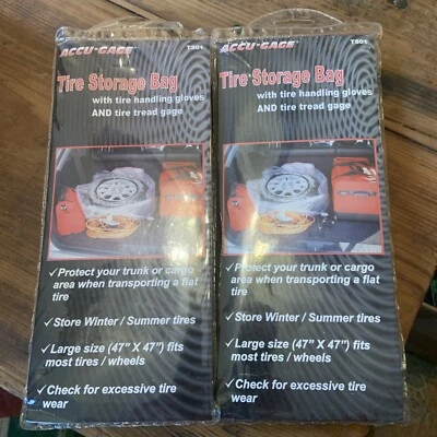 2 x Accu Gage Tire Storage Bags (TS01)-47 x 47 Inches KEEPS YOUR CAR CLEAN ! New - Image 1 of 4
