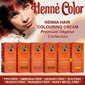 Henne Color Organic Hair Coloring Crème 90ml Auburn-Brown-Copper-Black - Picture 1 of 10