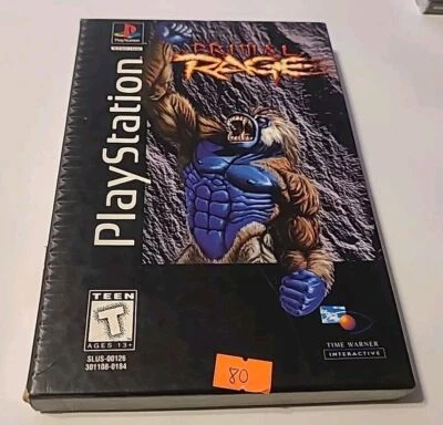 Primal Rage (Sony PlayStation 1 PS1, 1995) Long Box NO MANUAL Tested - Image 1 of 3