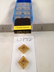 10 NEW CNMG 431 CARBIDE INSERTS. GRADE: C5. TIN COATED. GENERAL PURPOSE (U858) - Picture 1 of 1