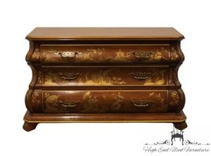 WHITE OF MEBANE Asian Chinoiserie Style 56" Bombay Three Drawer Chest w. Rais... - Picture 1 of 10