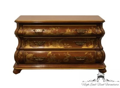BLANCO DE MEBANE Chinoiserie Asiática Estilo 56" Bombay Tres Cajones Cajonera con Rais... Foto 1 de 4
