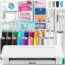 Silhouette White Cameo 4 Business Bundle w/ Oracal Vinyl, Guides, Software