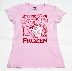 T-shirt con licenza Disney Frozen Sisters & O-Laf JUNIORS manica corta - rosa - Foto 1 di 1