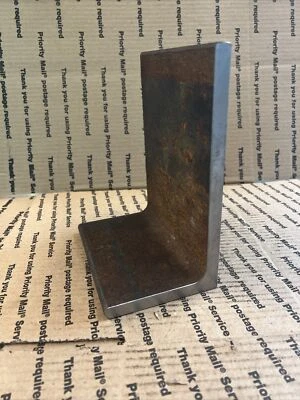 8 X 4 Acero Ángulo Hierro Resistente Soporte Soporte Estante 6” Largo 1/2” GROSOR Foto 1 de 4