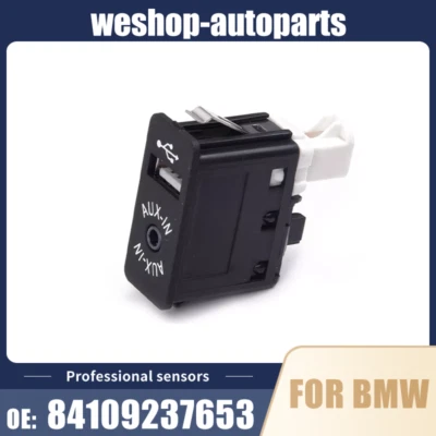  USB AUX Input Socket Switch 84109237653 For BMW E81 E87 E90 F10 F12 E70 E82 F10 - Изображение 1 из 4