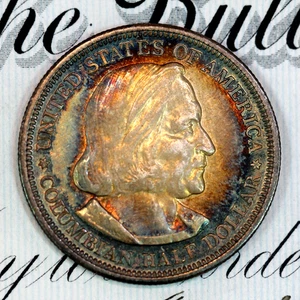 * 1892-P * SUPERB+ GEM BU MS COLUMBIAN COMMEMORATIVE HALF-DOLLAR * - Picture 1 of 3