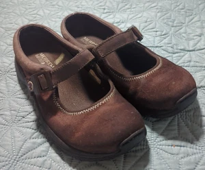 MERRELL Encore Mary Jane Moc Q Form Ortholite Air Cushion Womens S 6 Brown Suede - Picture 1 of 10