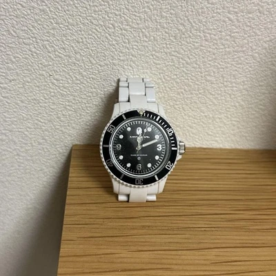 Reloj A BATHING APE BAPEX Salmarina Blanco Auténtico De Japón Foto 1 de 3