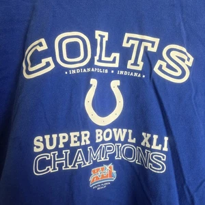 T-shirt Super Bowl XLI 2007 Champions Indianapolis Colts Champs blu adulto XL - Foto 1 di 11