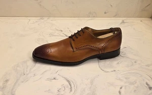 New! Magnanni 'Knight' Brogue Dress Shoes Brown Mens Size 9.5 US MSRP $395 - Picture 1 of 11