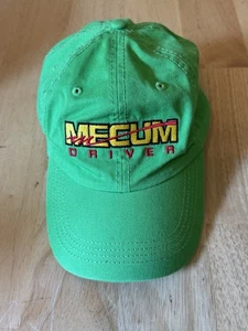 Mecum Auctions Driver Hat Strapback Baseball Cap Auto Enthusiast Neon Green Hat - Picture 1 of 5