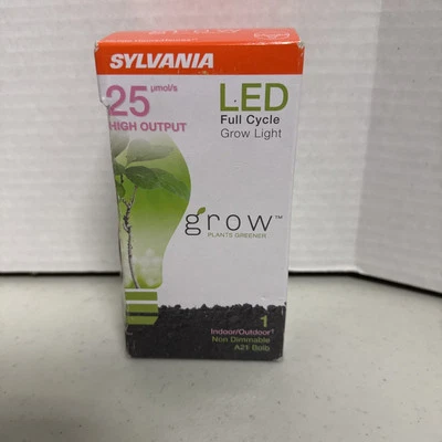 4 Pack-SYLVANIA Full Cycle 17W LED Grow Light Bulb, A21, 25 Micromoles/s-New - Image 1 of 4
